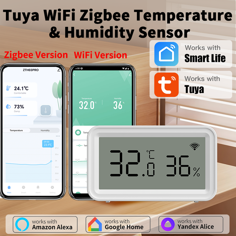 Tuya Zigbee WiFi Thermometer H - Temperature Humidity Sensor 리뷰 및 가격