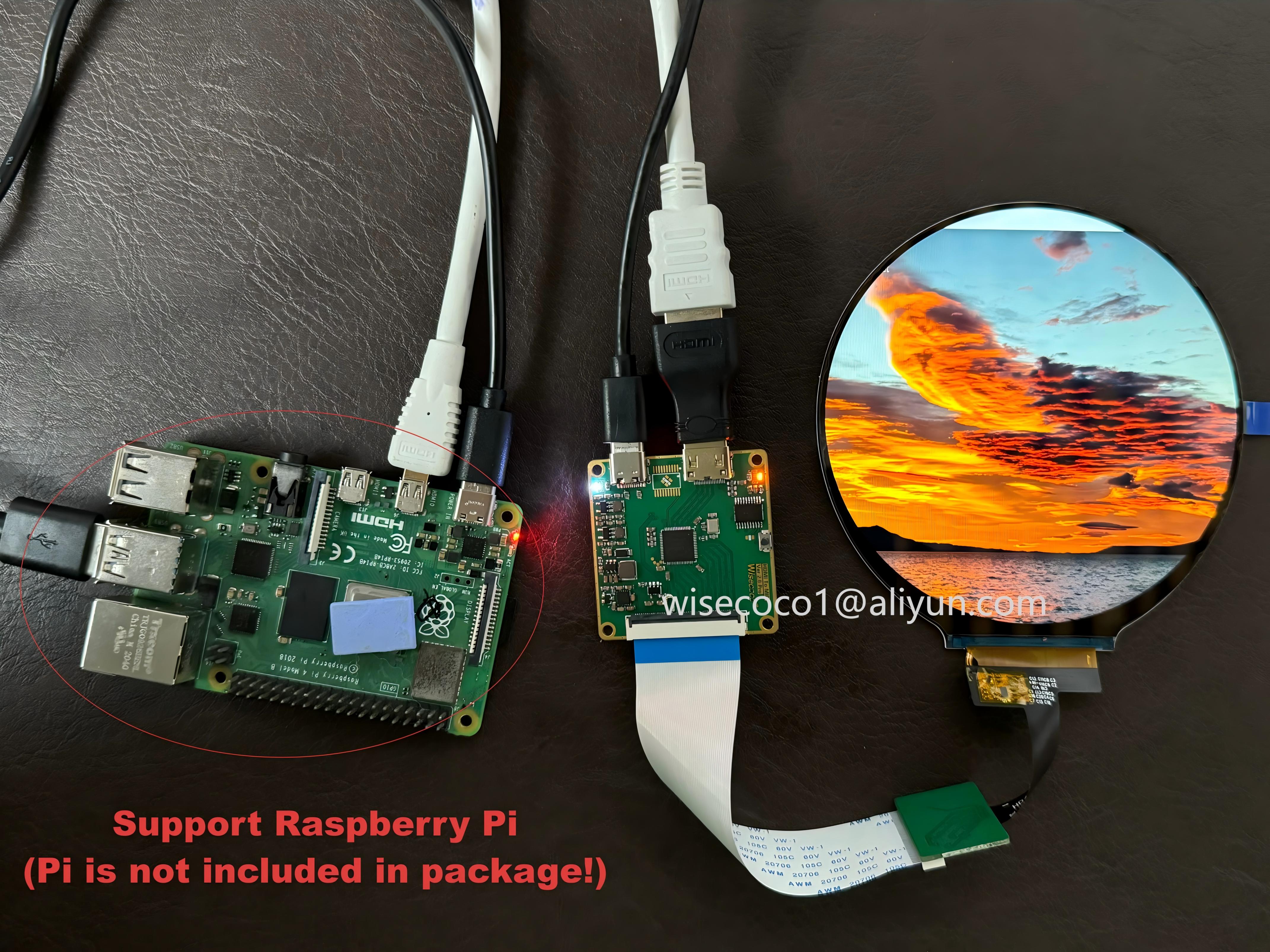 Wisecoco 4 Inch Round LCD Disp - Home Automation Raspberry Pi 리뷰 및 가격