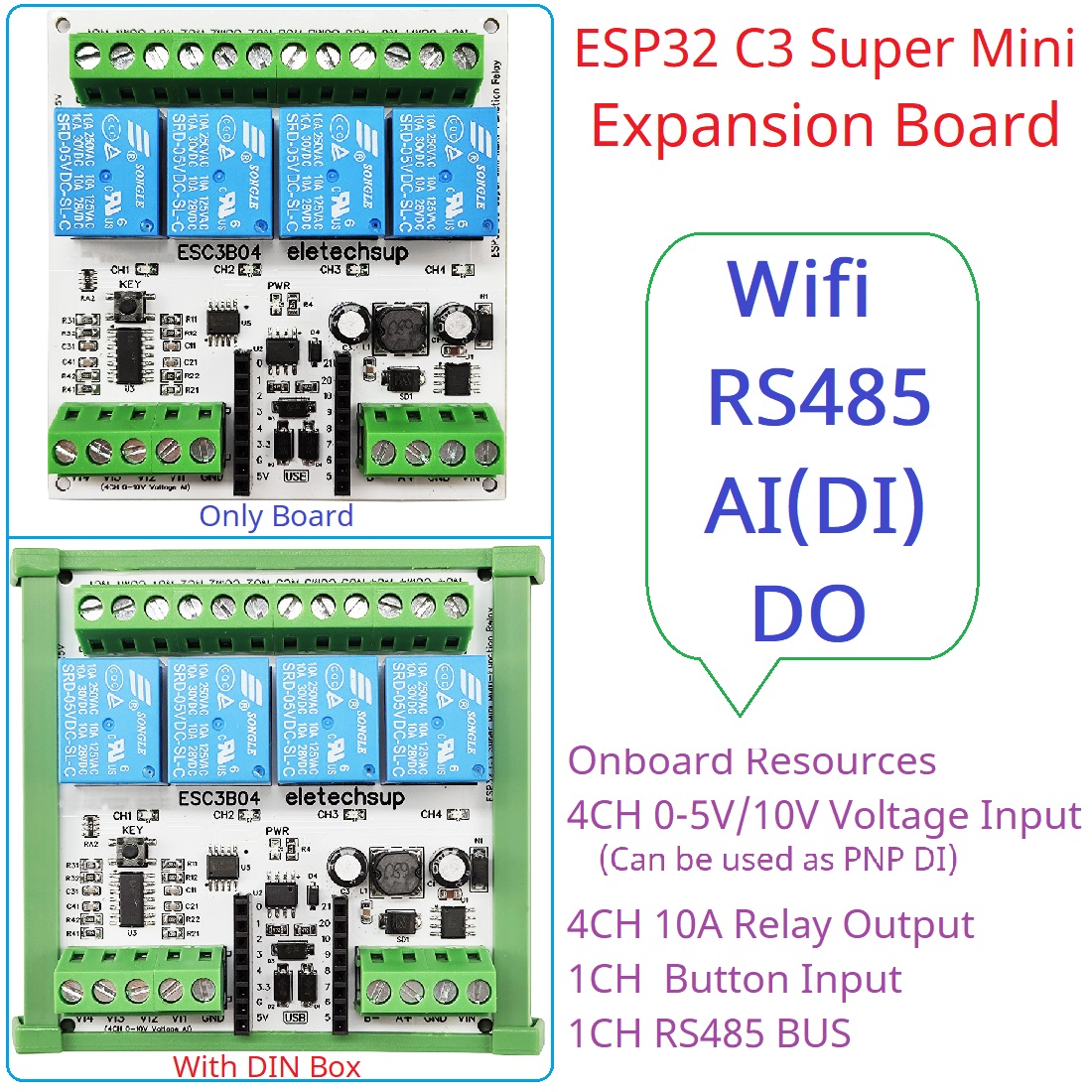 DC 9V 12V 24V 4AI-4DO 0-10V An - Home Automation Raspberry Pi 리뷰 및 가격