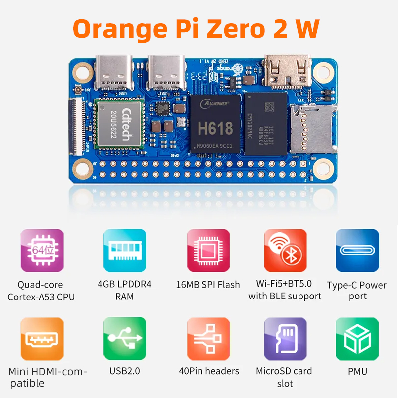 Orange Pi Zero 2W 4GB 2GB 1.5G - Pi Zero W Board 리뷰 및 가격