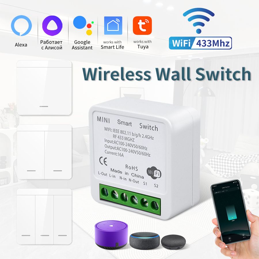 16A Tuya WiFi DIY Smart Switch - Home Automation Industry 리뷰 및 가격