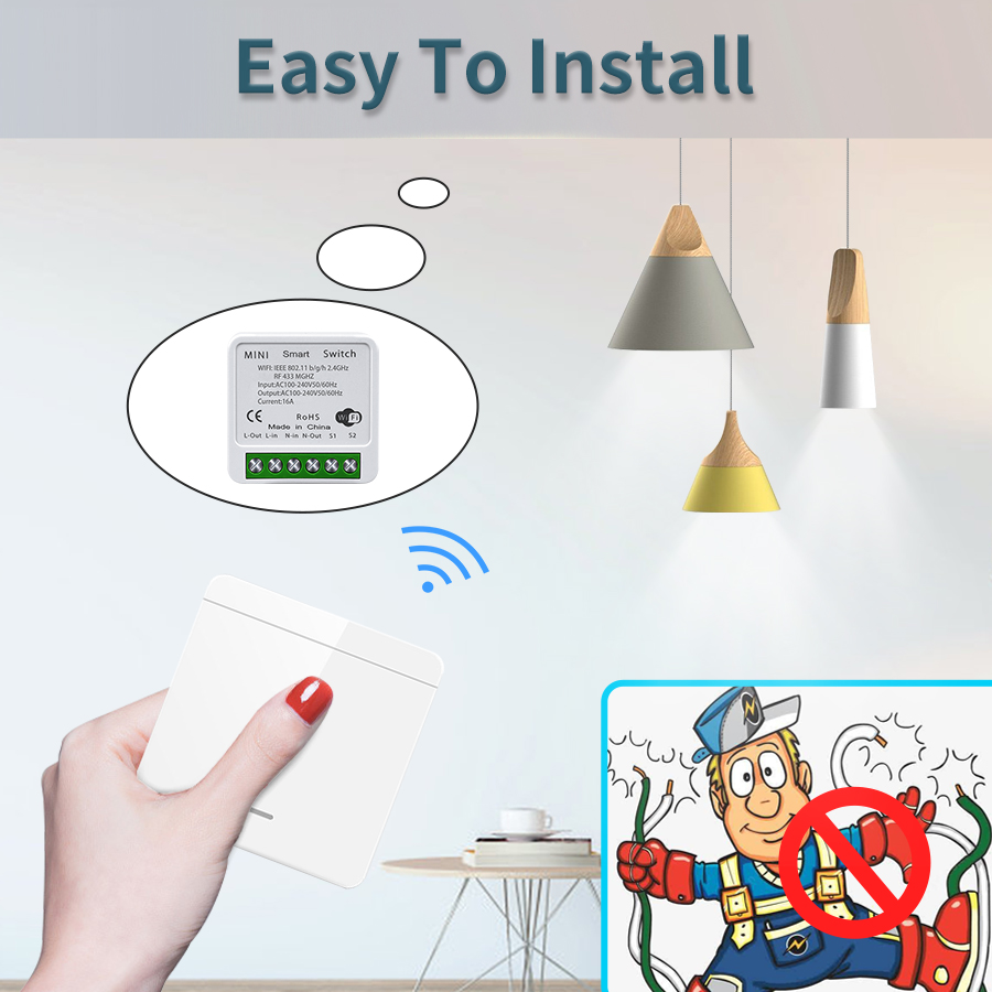 16A Tuya WiFi DIY Smart Switch - Home Automation Industry 리뷰 및 가격